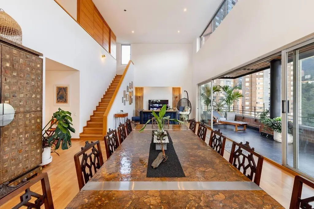 公寓 Double Master Provenza Penthouse, Home Gym&Offices 麦德林 哥伦比亚